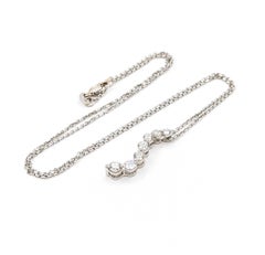 Timeless Diamond Journey Pendant with Chain in 14k White Gold