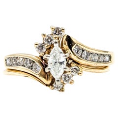 Timeless Diamond Wedding Set in 14k Yellow Gold