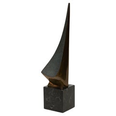 Vintage Timeless Elegance: Bronze Sculpture 'Solitario' by Jordi Abad, 20th Century