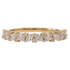 Timeless Elegance Diamond Band Ring: Solid 14K White Gold
