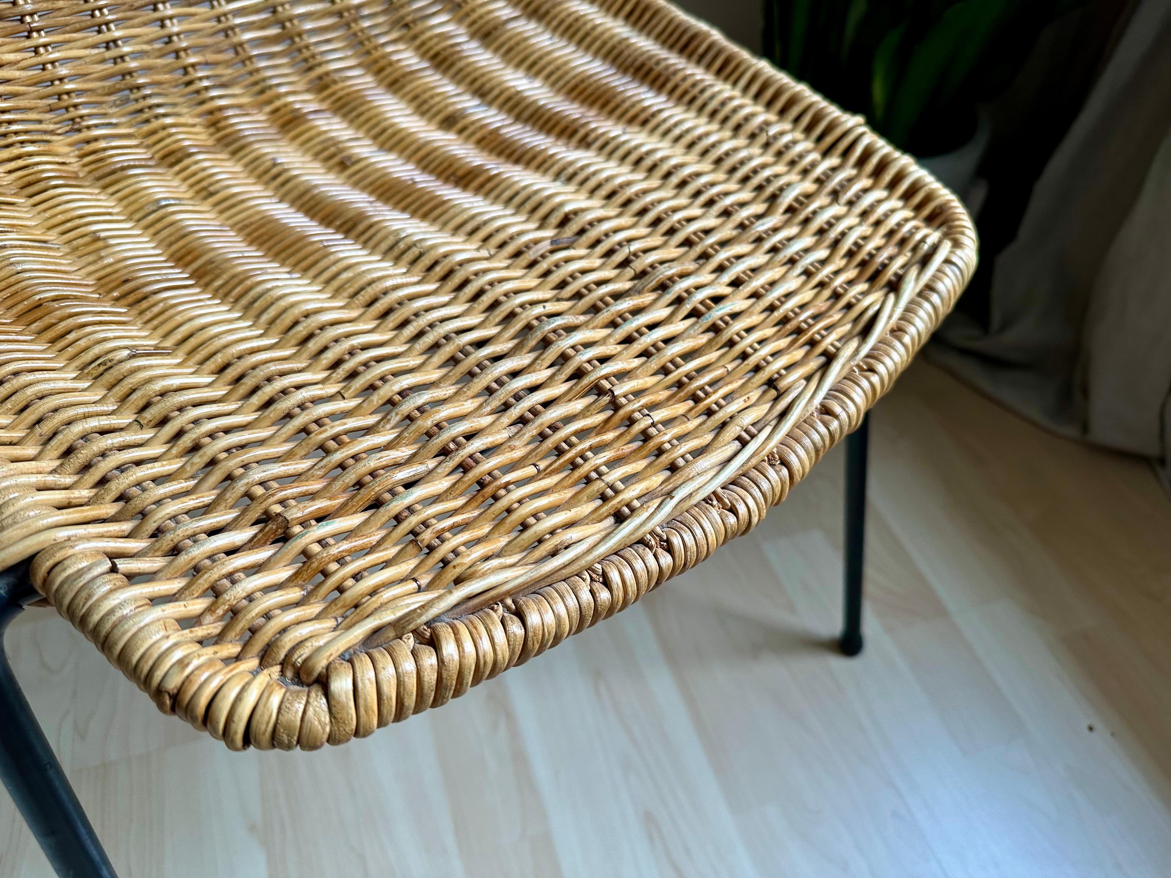 Timeless Elegance: Gian Franco Legler's Boho Basket Chair in Rattan For Sale 7