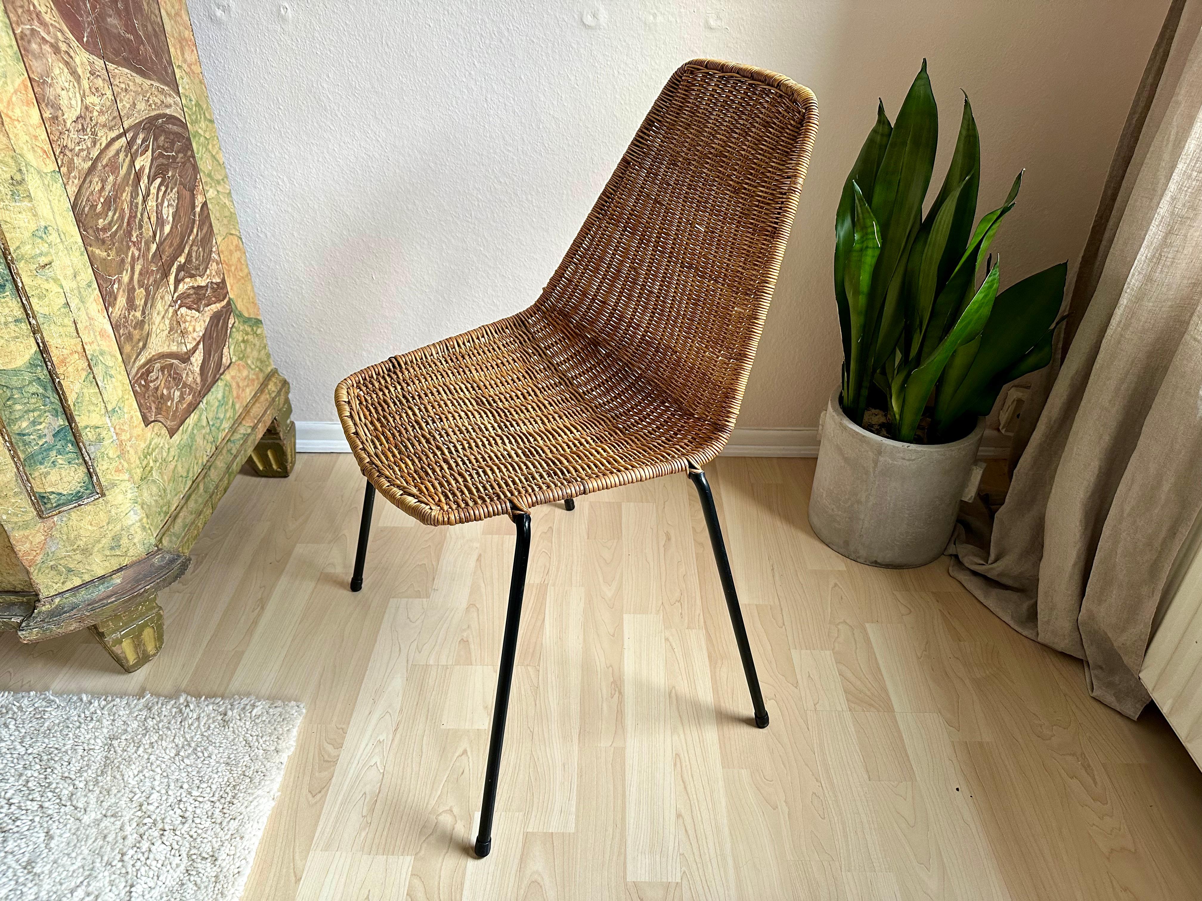Timeless Elegance: Gian Franco Legler's Boho Basket Chair in Rattan In Good Condition For Sale In Hamburg, DE
