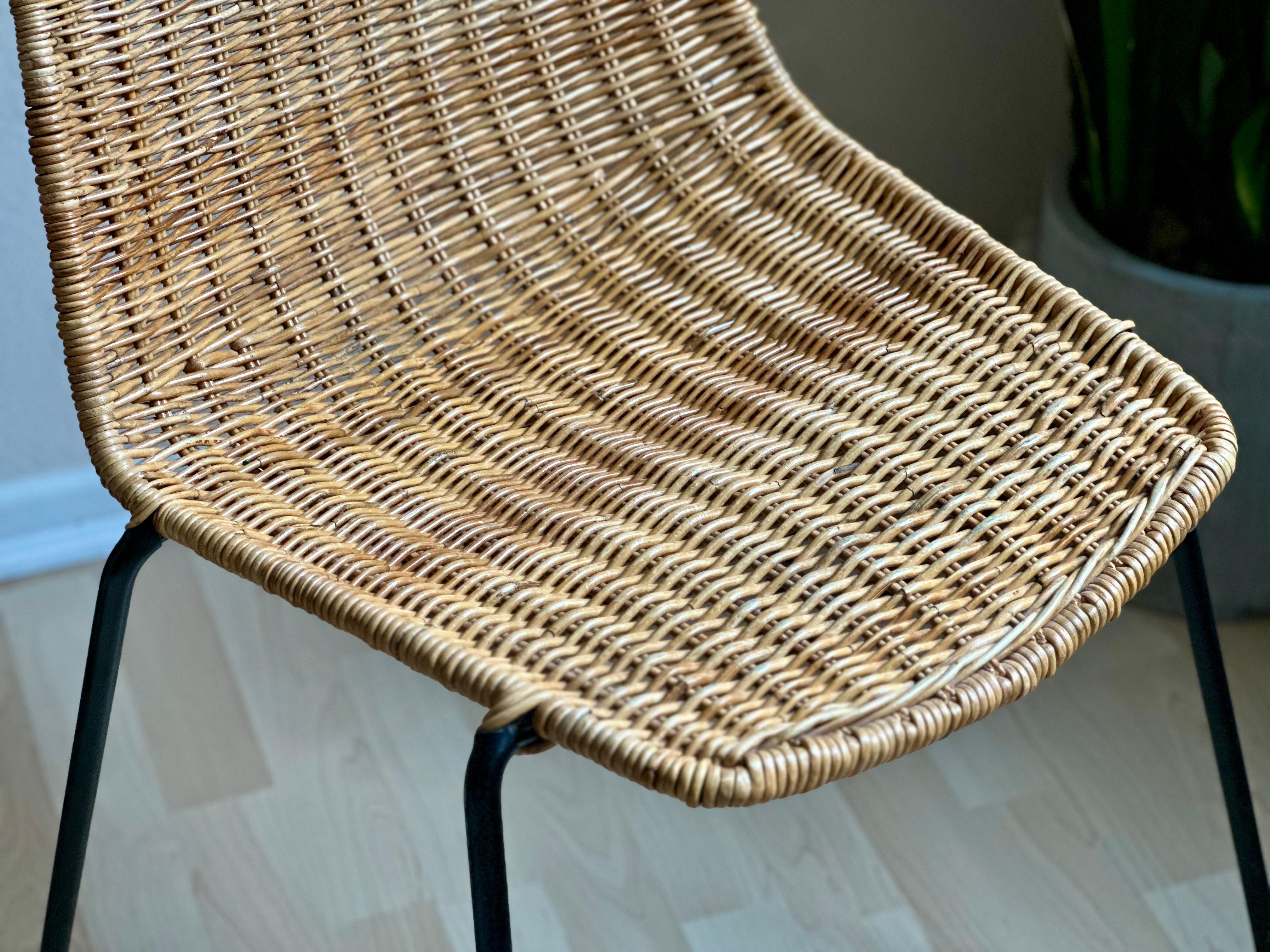 Timeless Elegance: Gian Franco Legler's Boho Basket Chair in Rattan For Sale 2
