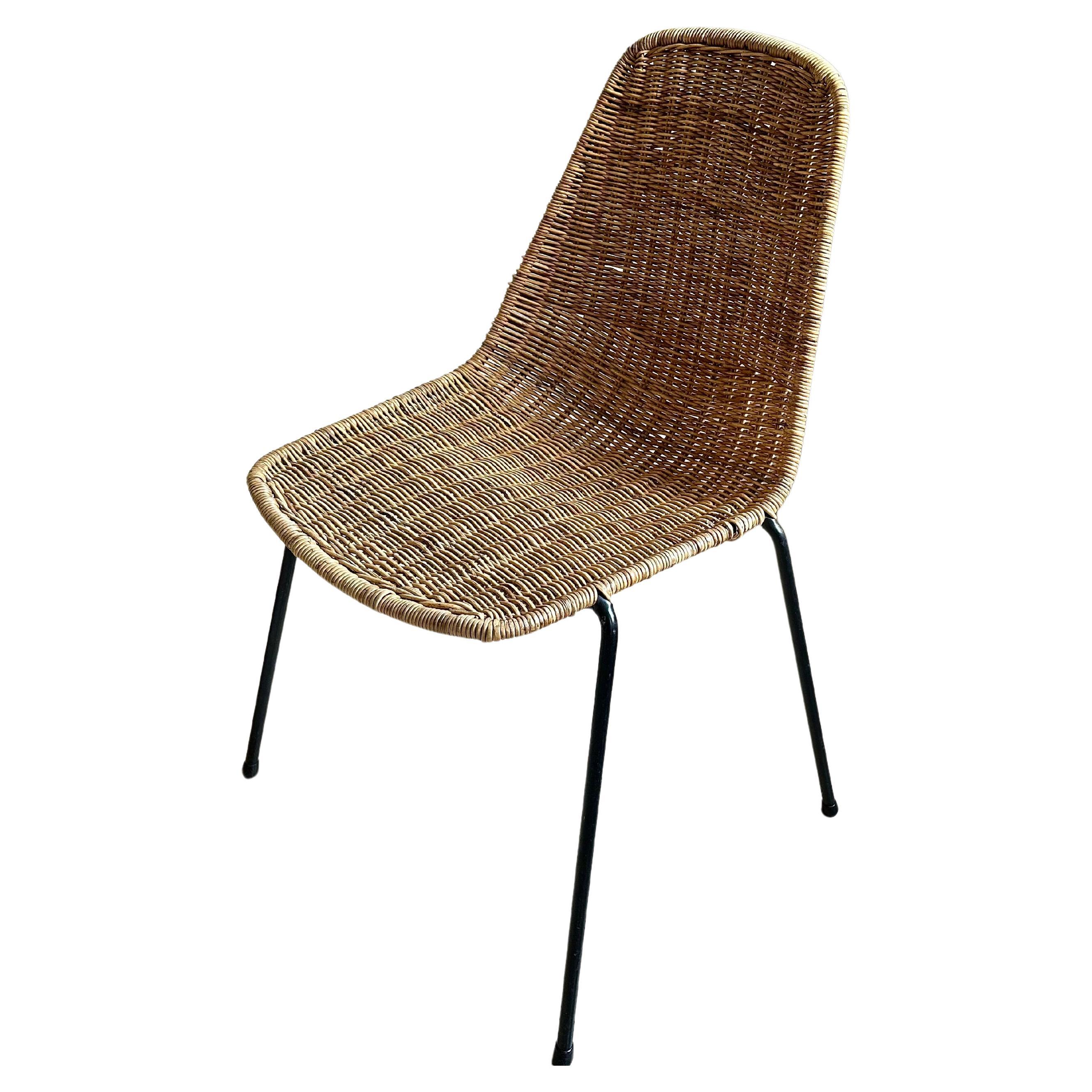 Timeless Elegance: Gian Franco Legler's Boho Basket Chair in Rattan For Sale