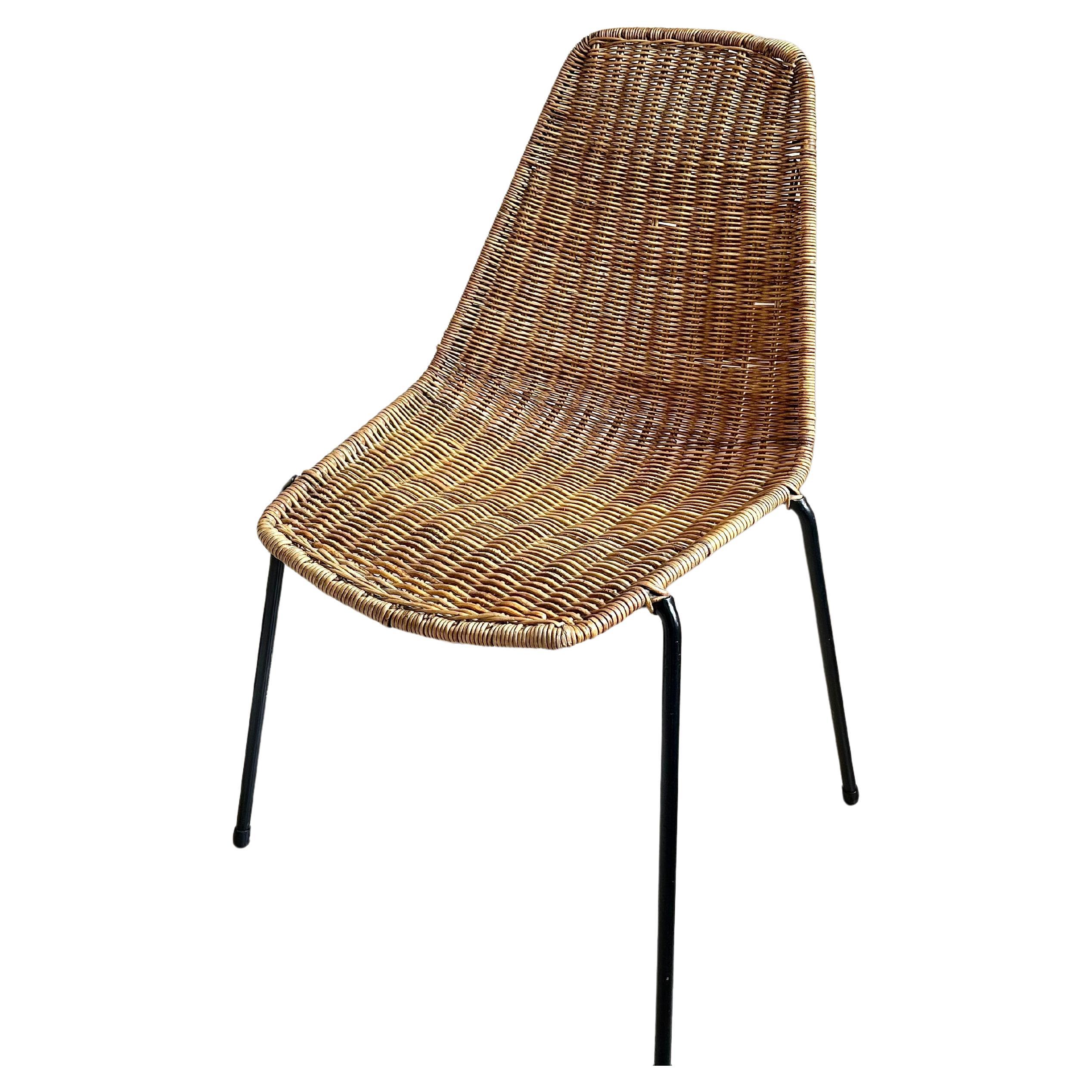 Zeitlose Eleganz: Gian Franco Legler's Boho Basket Chair aus Rattan im Angebot