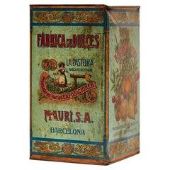 Timeless Elegance: 'Mauri' Metal Candy Box from 1920s Barcelona