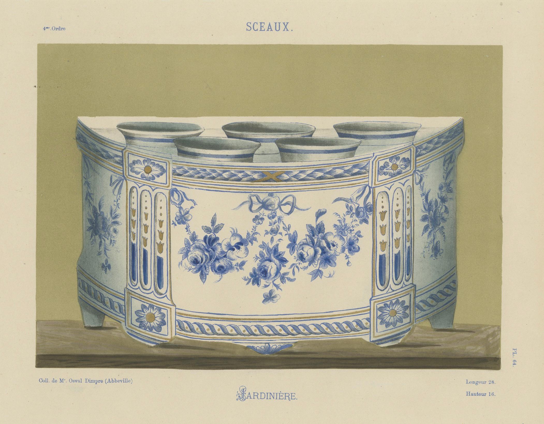Timeless Elegance: Sceaux Jardinière- A Tribute to French Ceramic Artistry, 1874 For Sale 2