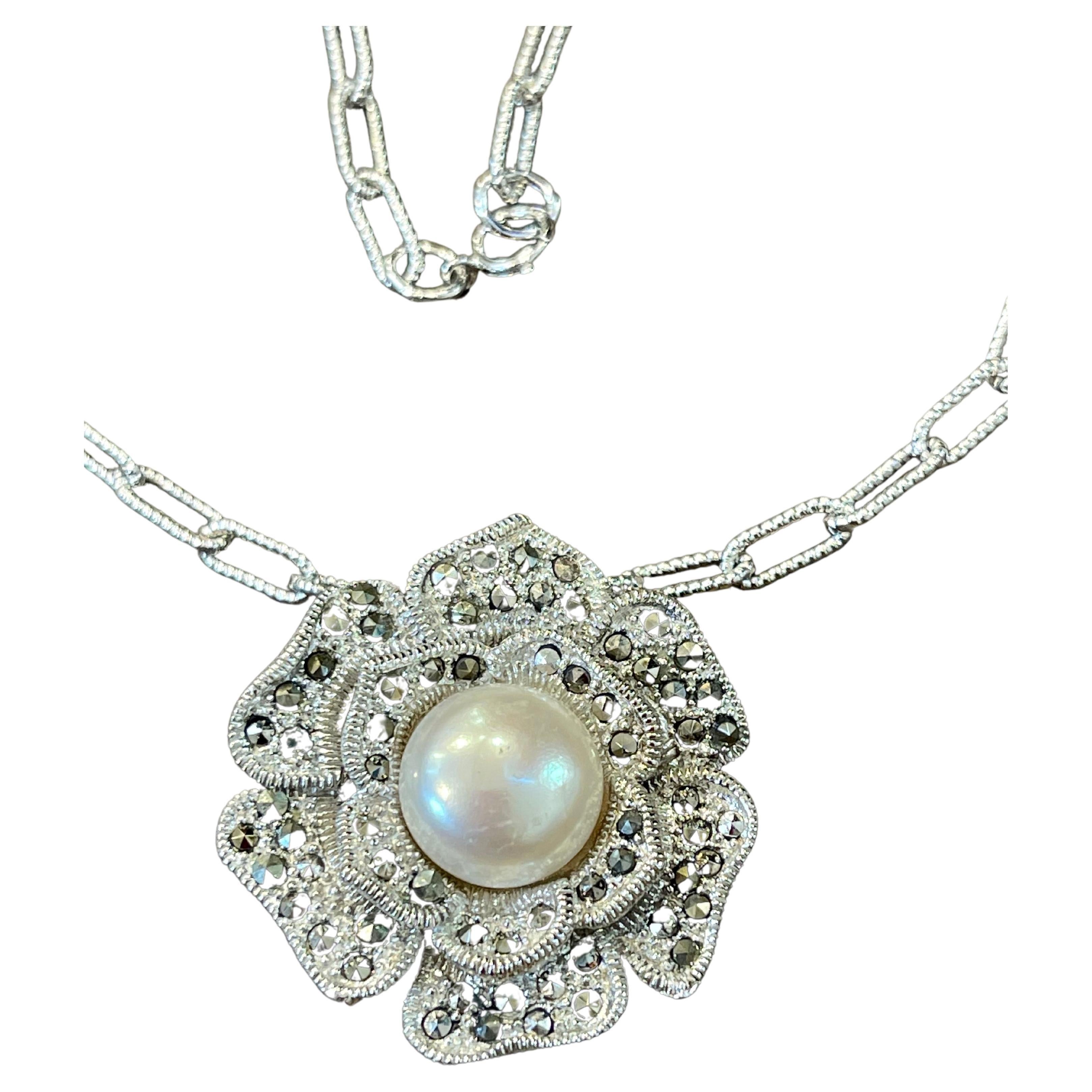 Scott Kay Sterling Silver and Pearl Chain Necklace For Sale at 1stDibs kay necklace chain, kay