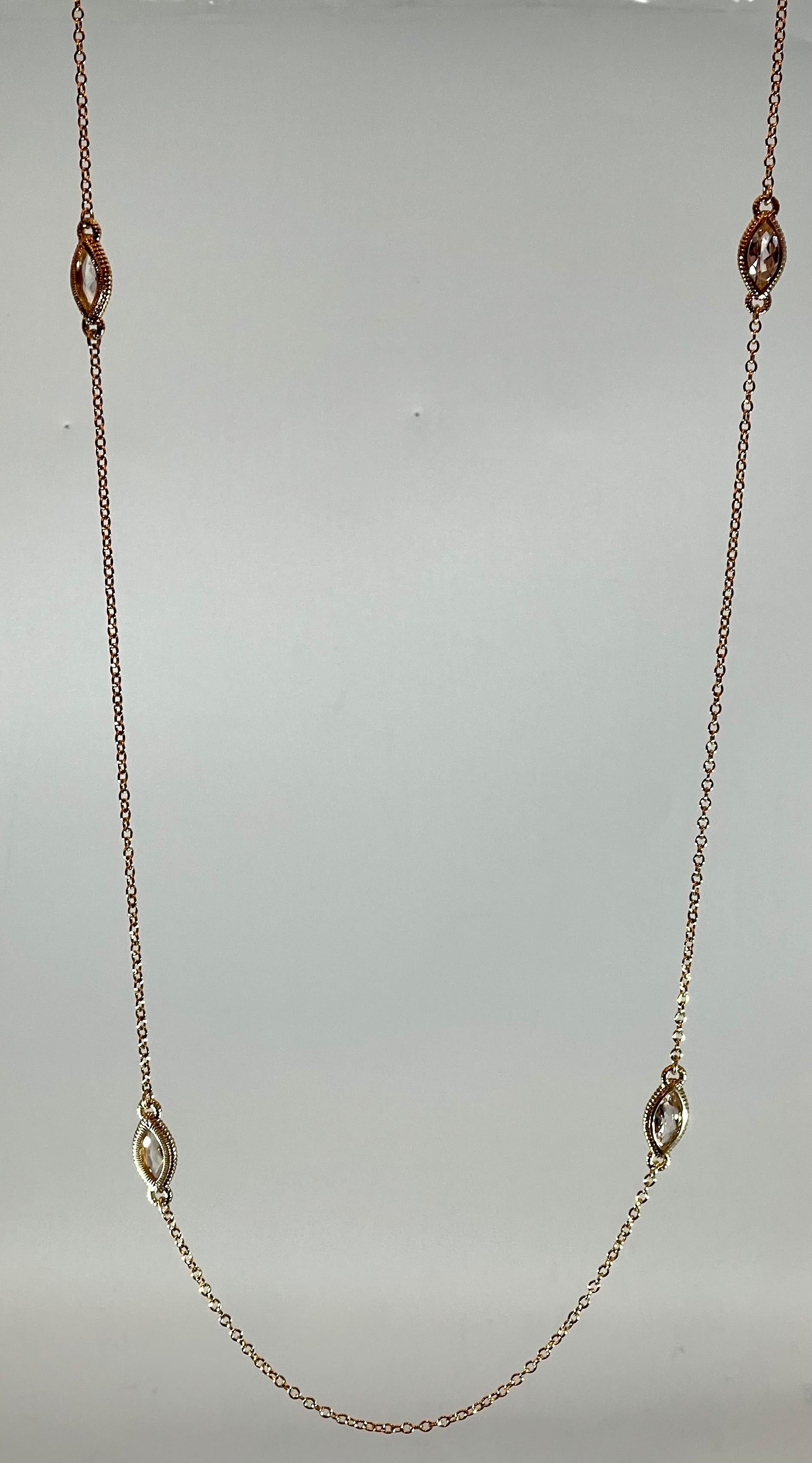 Collana in argento Sterling con zaffiro bianco laboratorio lucidato in oro, Eleganza senza tempo 5