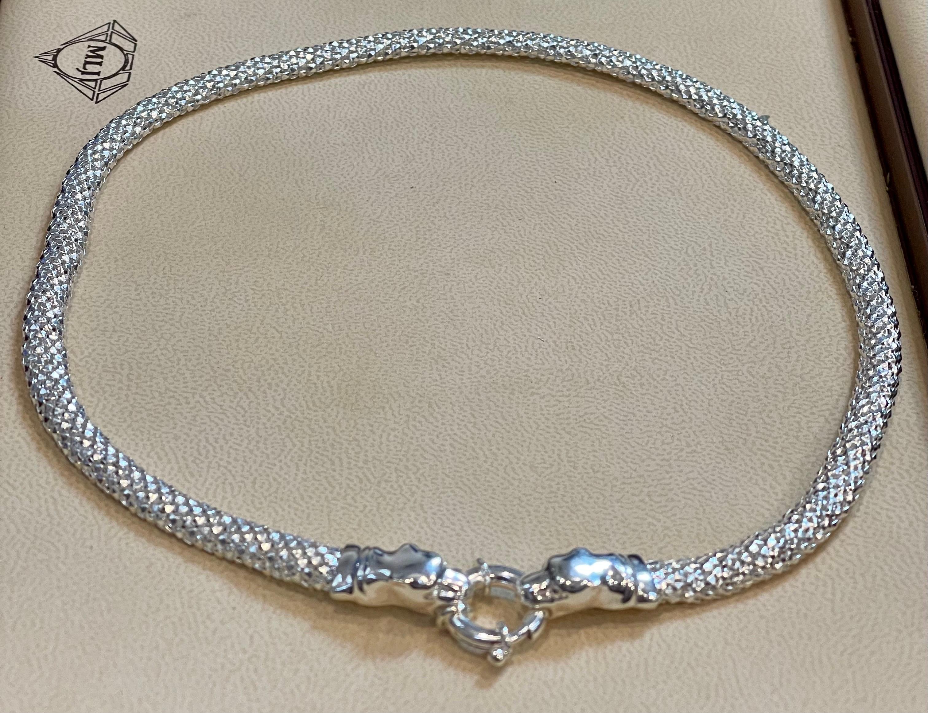  Timeless Elegance Sterling Silver Snake Necklace 16
