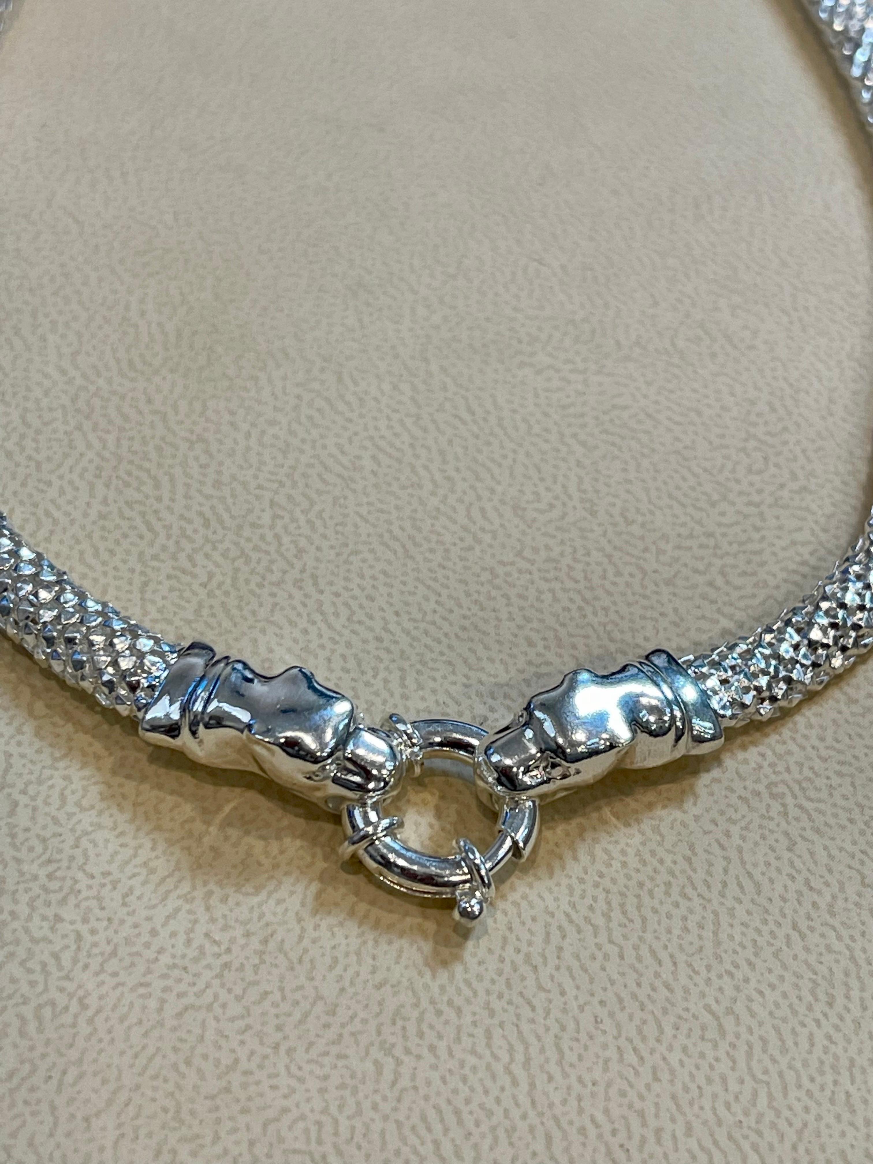  Timeless Elegance Sterling Silver Snake Necklace 16