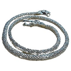  Timeless Elegance Sterling Silver Snake Necklace 16" Made in Italy 