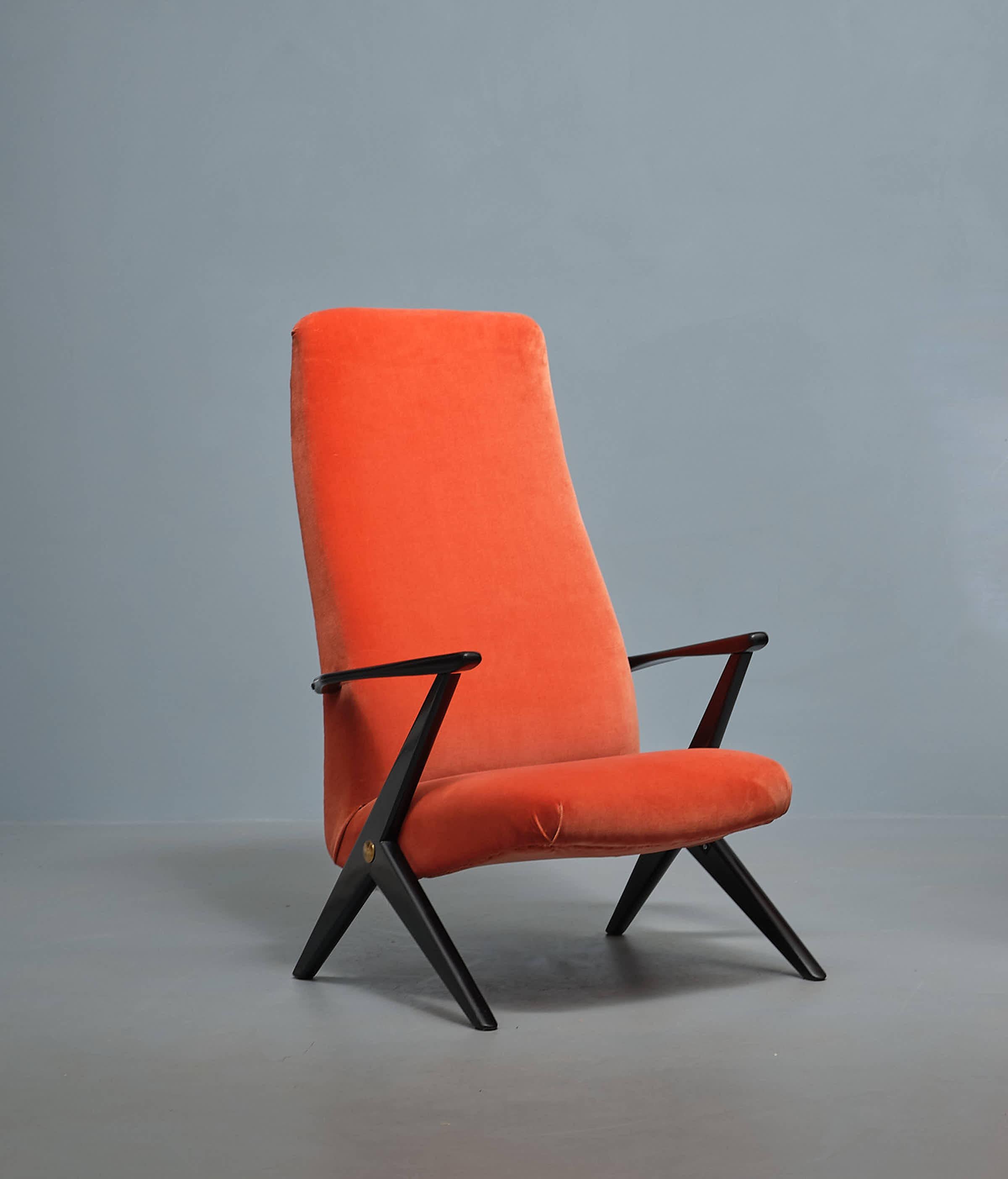 Mid-Century Modern Timeless Elegance: Swedish Velvet Armchair by Bengt Ruda For Sale