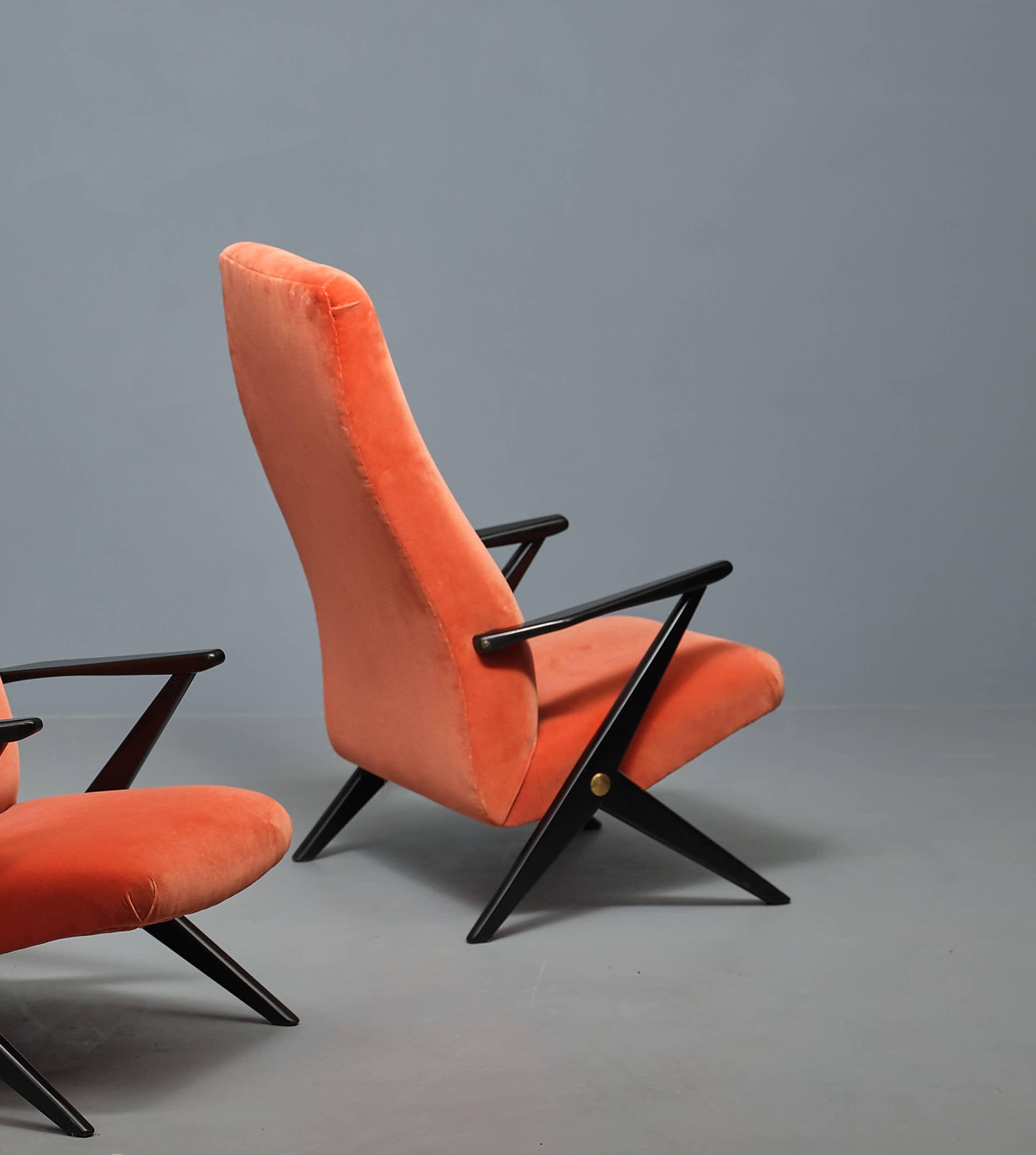 Mid-20th Century Timeless Elegance: Swedish Velvet Armchair by Bengt Ruda For Sale