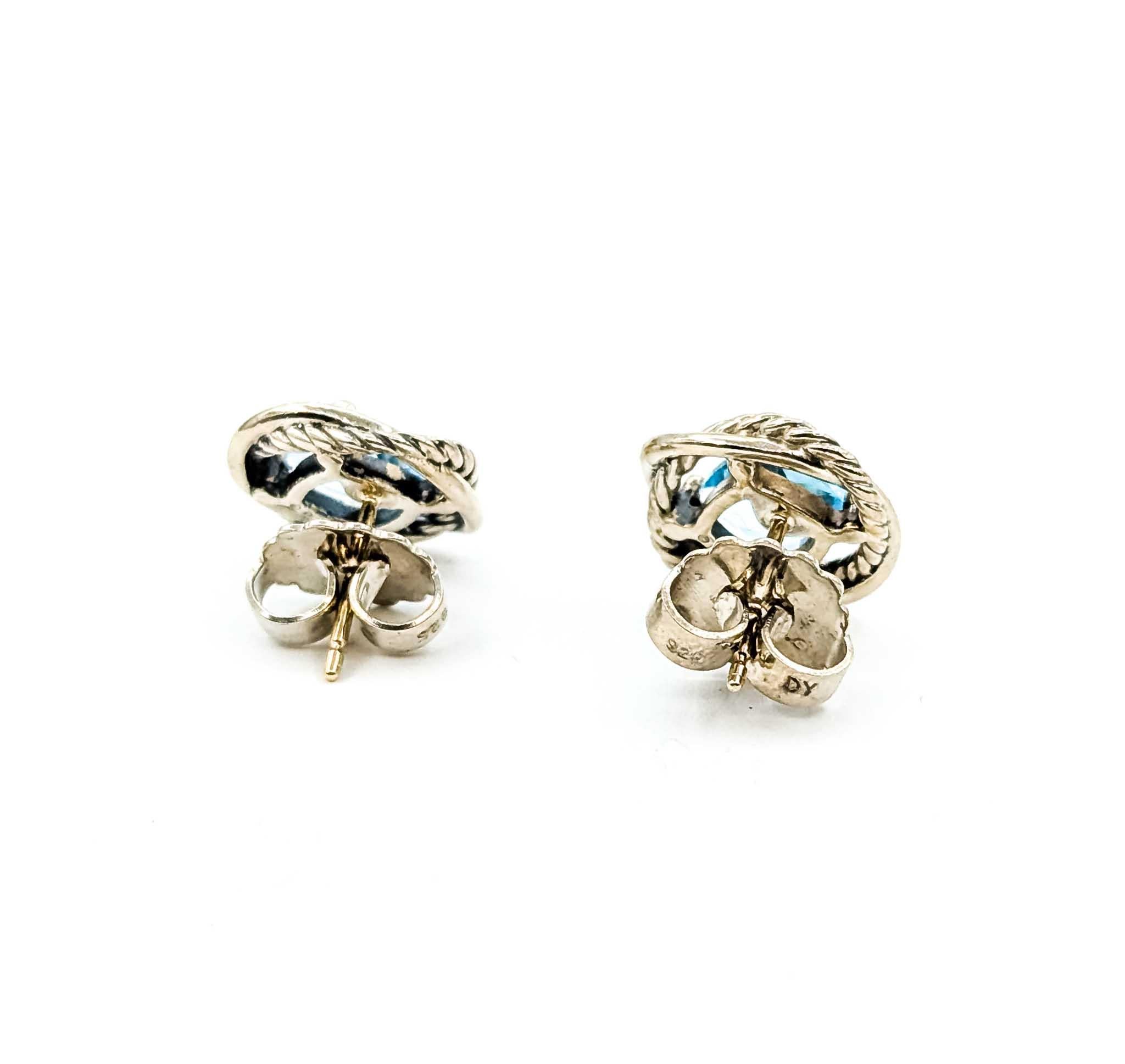 Women's Timeless Elegance: Topaz Sterling Silver Earrings For Sale