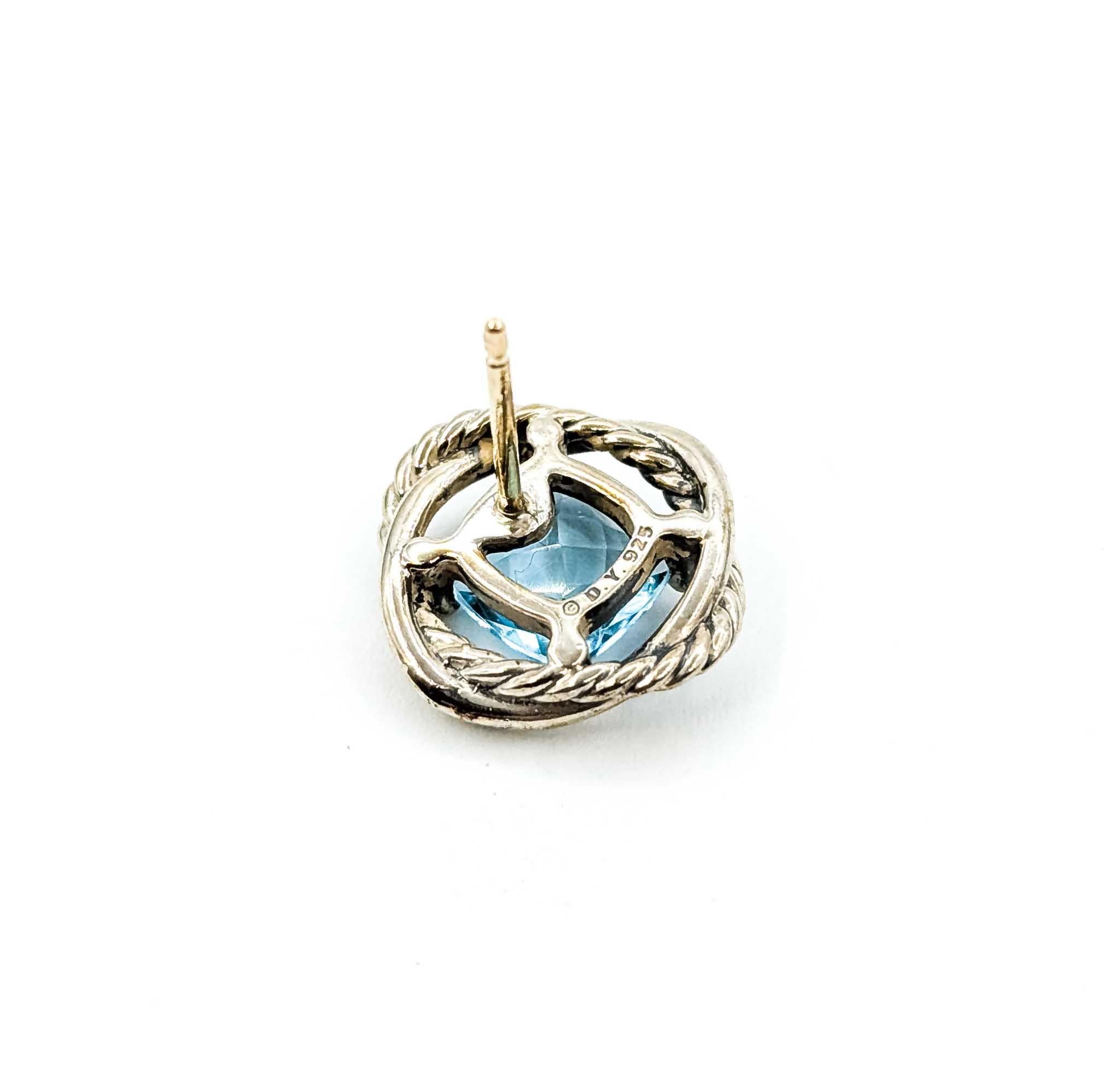 Timeless Elegance: Topaz Sterling Silver Earrings For Sale 1