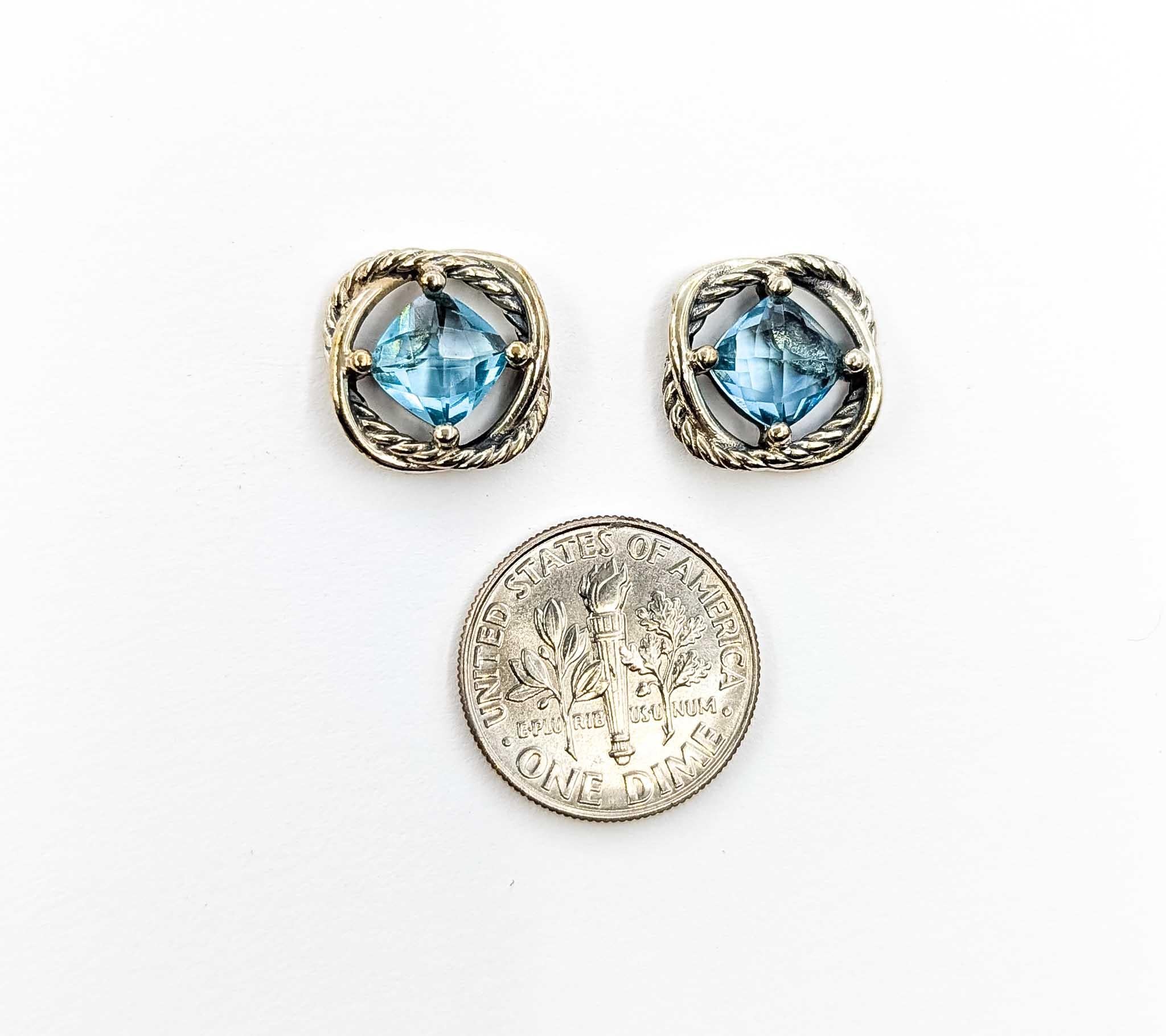 Timeless Elegance: Topaz Sterling Silver Earrings For Sale 2