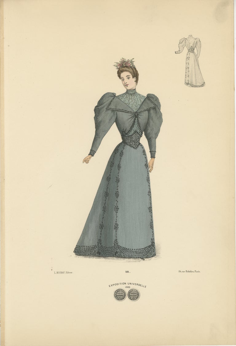 Timeless Elegance: Victorian Fashion Litho by Michau from the Expo Universelle For Sale at 1stDibs Timeless Elegance: Victorian Fashion Litho by Michau from the Expo Universelle For Sale at 1stDibs