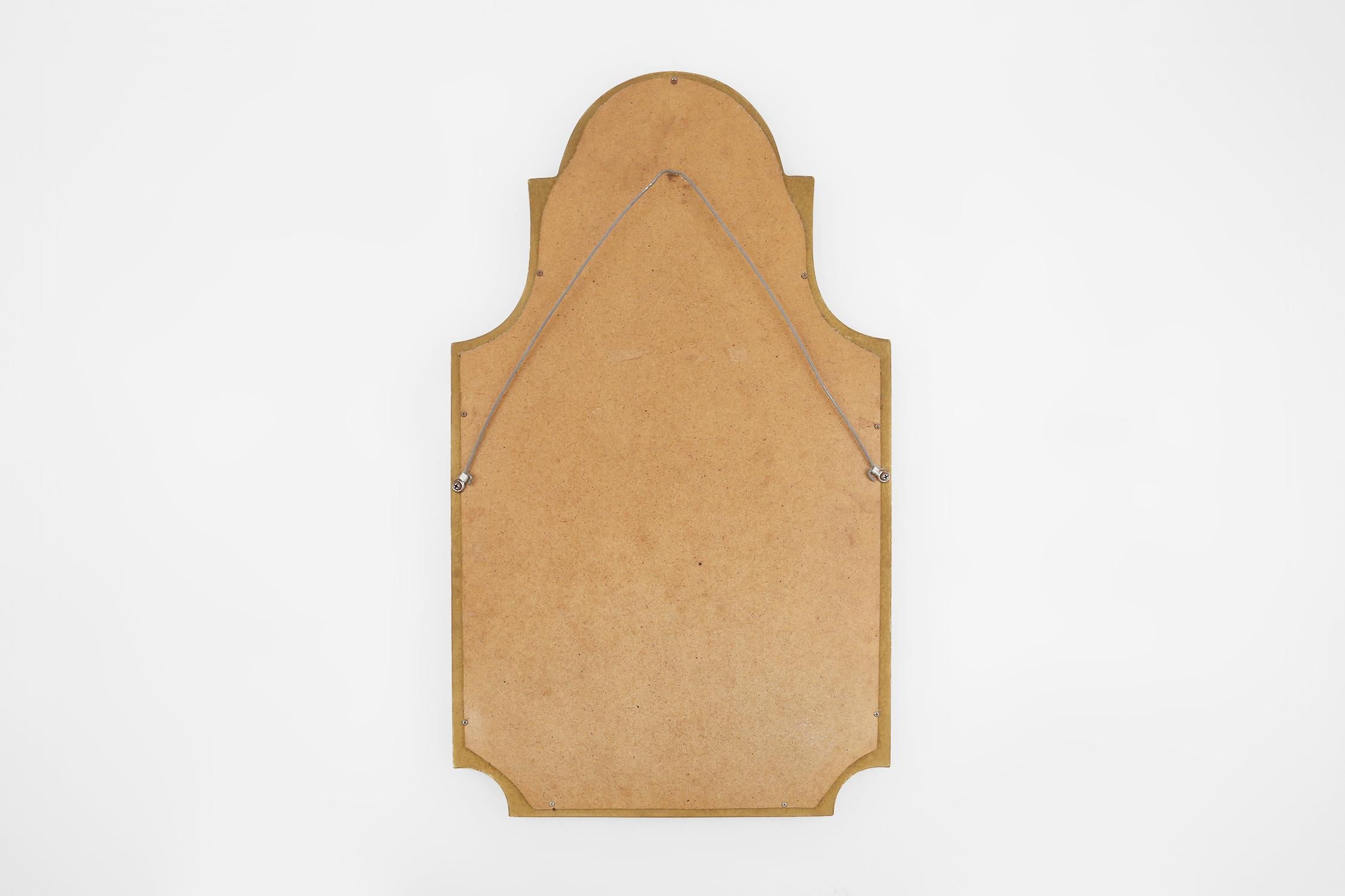 Timeless elegant wall mirror in gilted wood, France 1950s 2