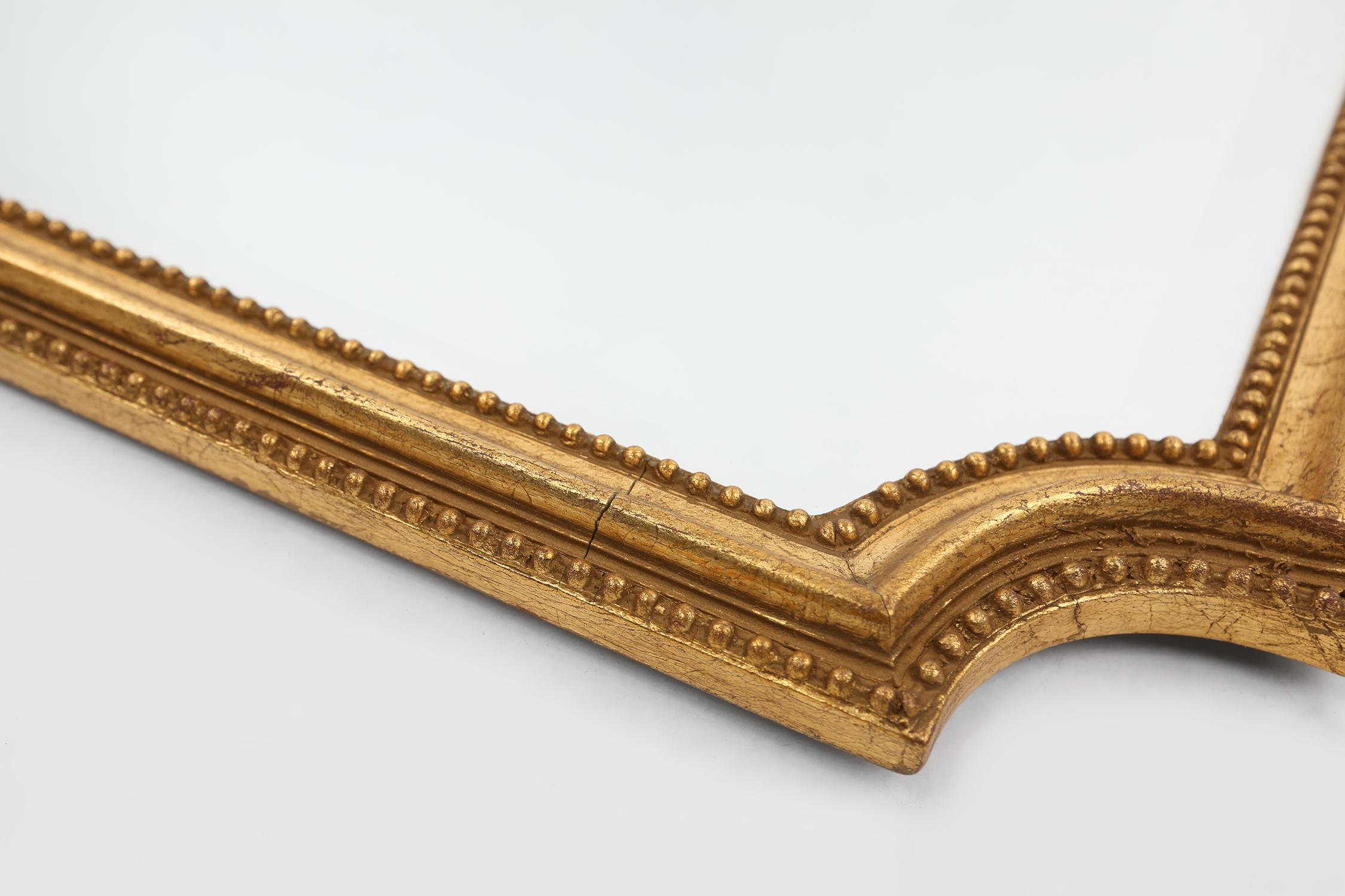 Timeless elegant wall mirror in gilted wood, France 1950s In Good Condition In Meulebeke, BE