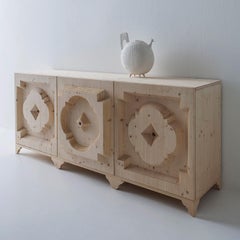 Zeitgenössisches handgefertigtes Sideboard aus Holz von Sebastiano Bottos, Italien