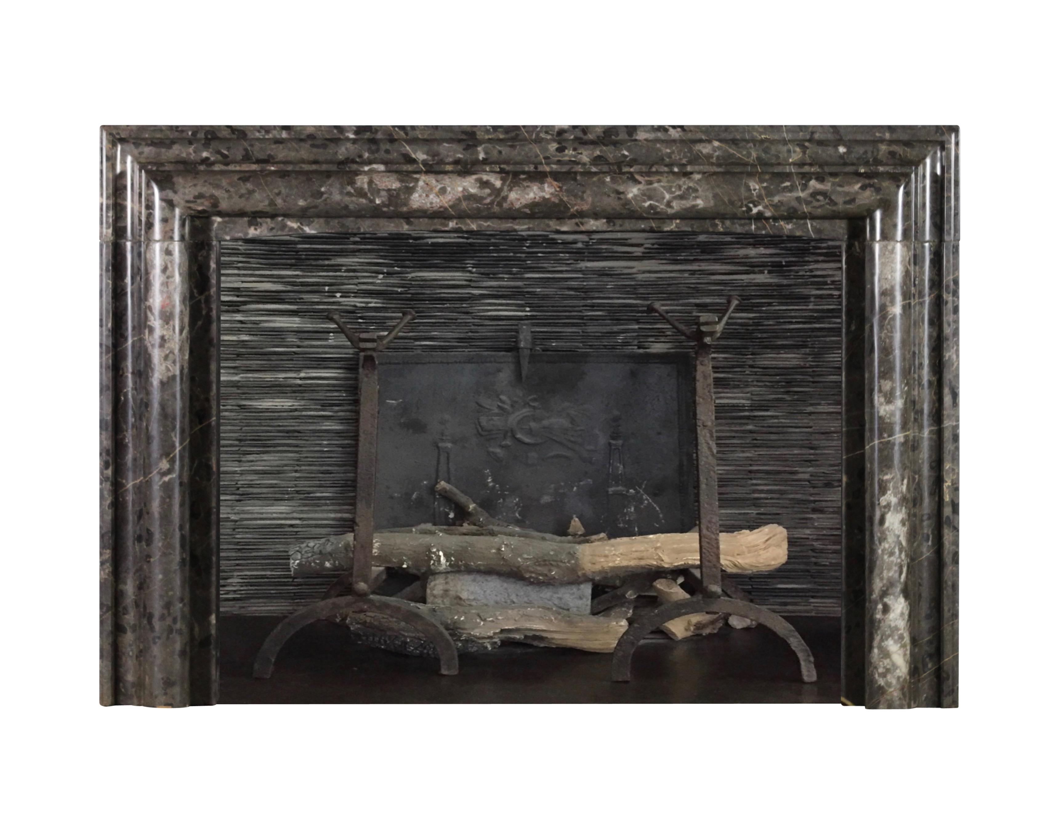Timeless European Bolection Marble Fireplace Surround For Sale 9