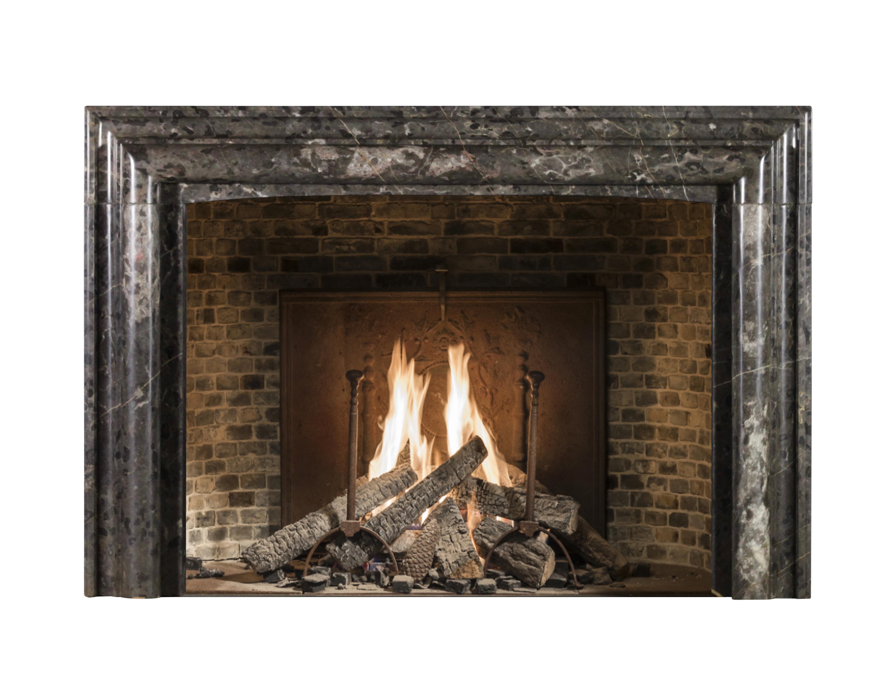 Timeless European Bolection Marble Fireplace Surround For Sale 10
