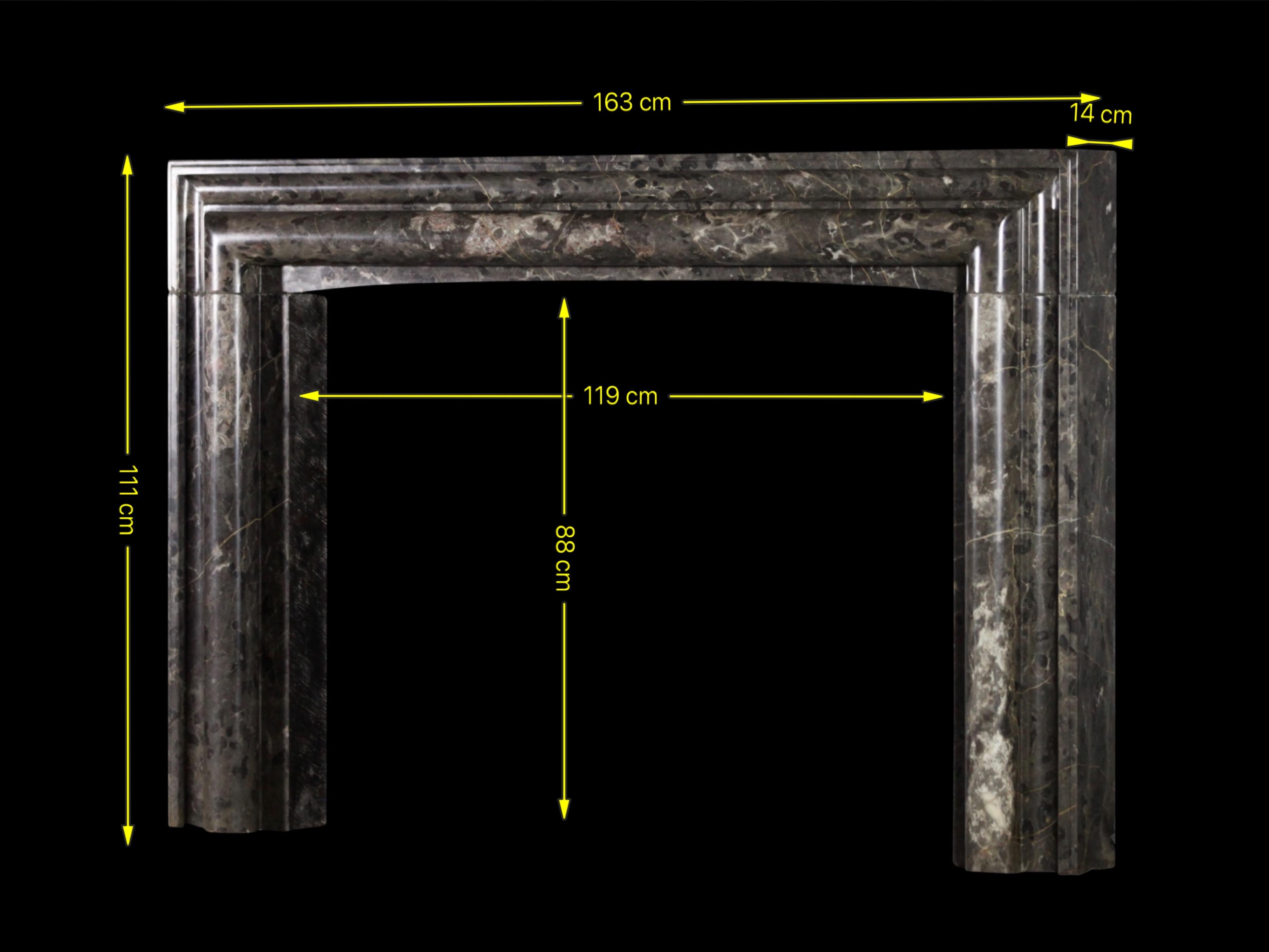 Timeless European Bolection Marble Fireplace Surround For Sale 12