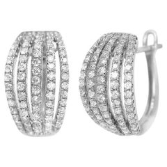 Timeless Every Day Diamond Lever-Back White Gold Earrings for Her Forever