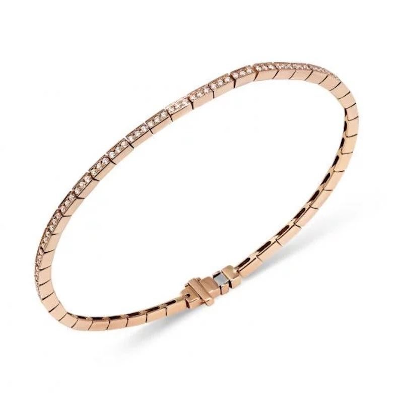 Bracelet 14K Rose Gold 

Diamond  135-RND57-0,85-4/6A
Weight 10,29 grams
Size 18,5 

With a heritage of ancient fine Swiss jewelry traditions, NATKINA is a Geneva based jewellery brand, which creates modern jewellery masterpieces suitable for every