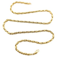 Timeless Fancy Link Necklace in 14k Yellow Gold