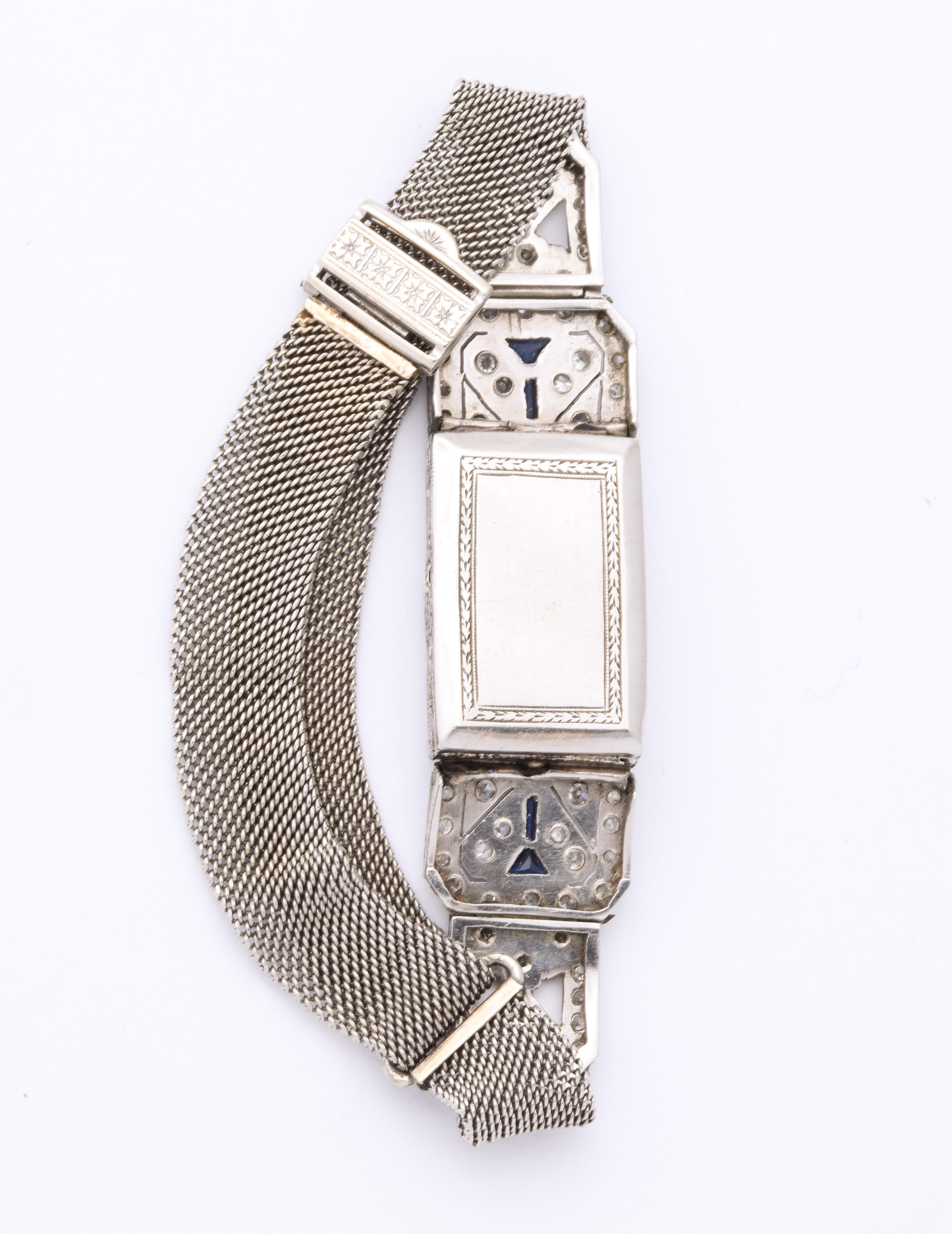 Mixed Cut Timeless Flexible Art Deco Bracelet with Floating Diamonds For Sale