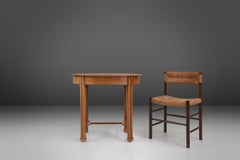 Timeless French Art Deco side table in oak, 1930s