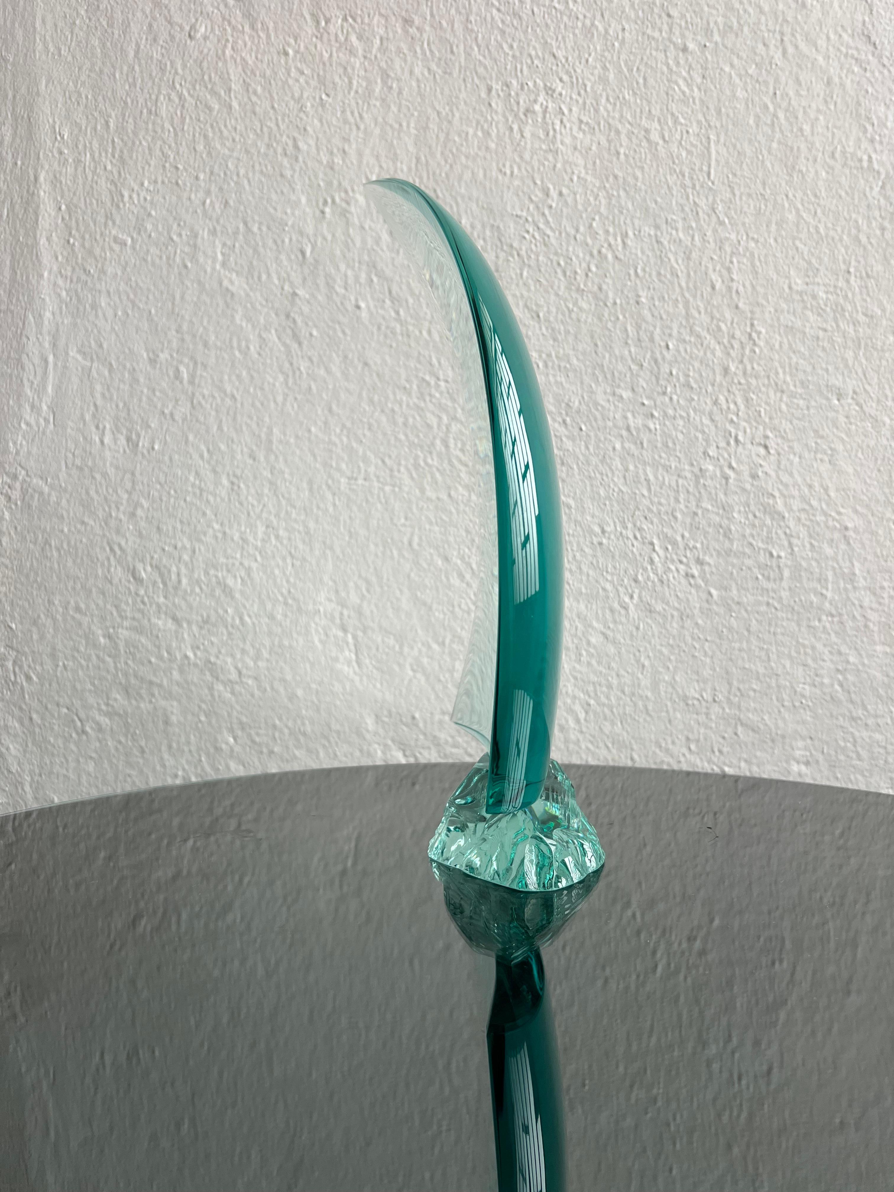 Escultura intemporal de cristal ''Vela'' de Giorgio Berlini, Cristal Arte años 70 en venta 7