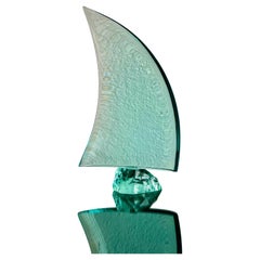 Escultura intemporal de cristal ''Vela'' de Giorgio Berlini, Cristal Arte años 70