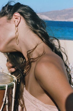 Timeless Gold-Plated Brass Arrow Shaped Greek Drop Earrings