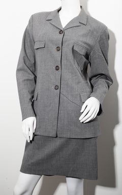 Costume de travail Timeless Grey Jil Sander en laine gelée taille 40