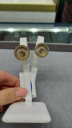 Zeitloser Schmuck Mode Weißer Diamant Gelbgold 18 Karat Spiralförmige Ohrringe