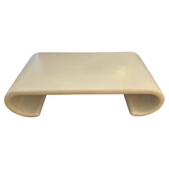 Timeless Karl Springer Style Waterfall Coffee Table