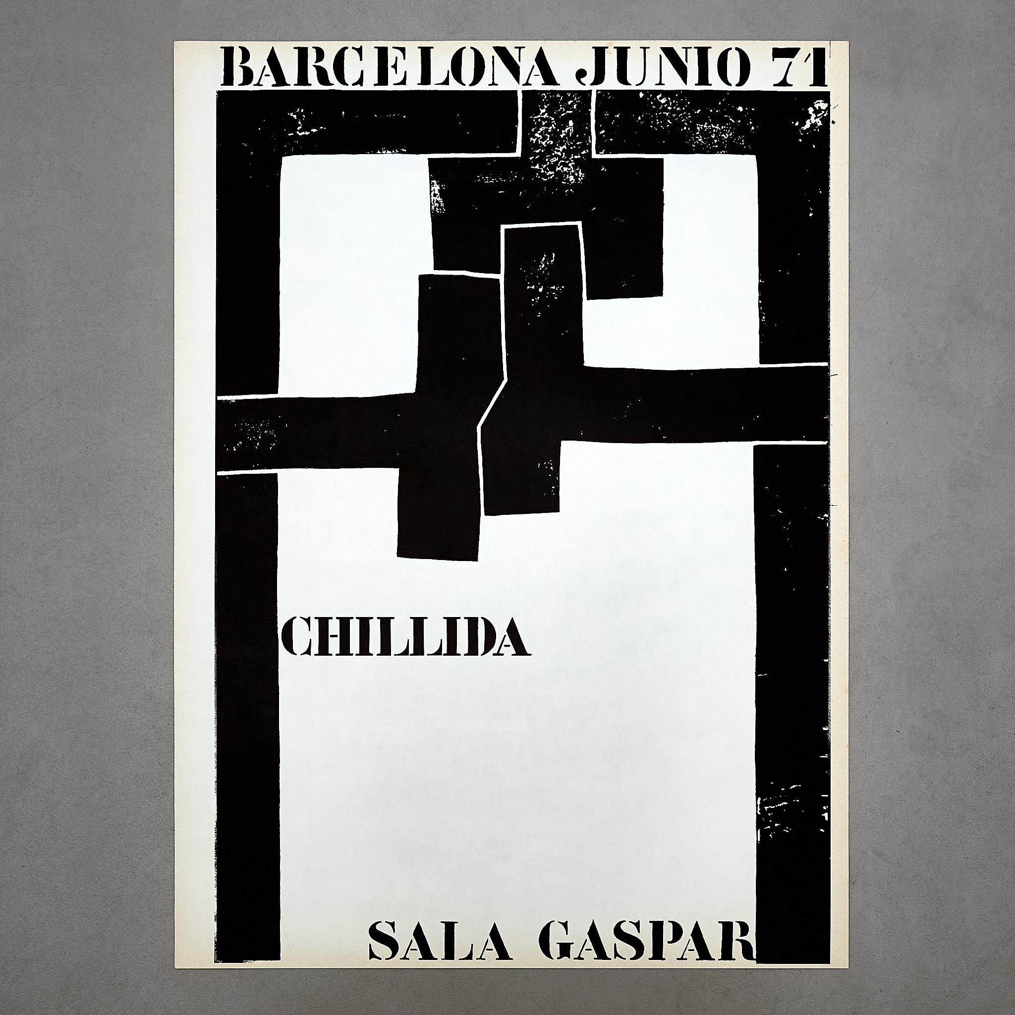 Timeless Legacy: Eduardo Chillida's Original Historic Poster for Sala Gaspar

Manufactured in Spain, circa 1971.

In original condition with minor wear consistent of age and use, preserving a beautiful patina.

Materials: 
Paper 

Dimensions: 
D 0.1