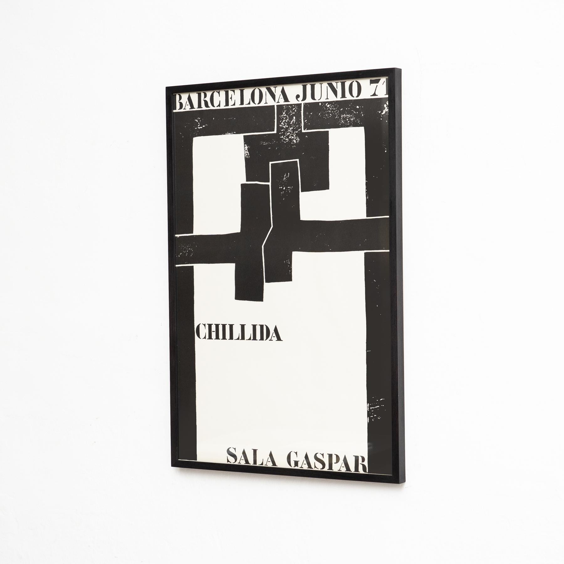 Legado intemporal: El cartel histórico original de Eduardo Chillida para la Sala Gaspar Moderno de mediados de siglo en venta