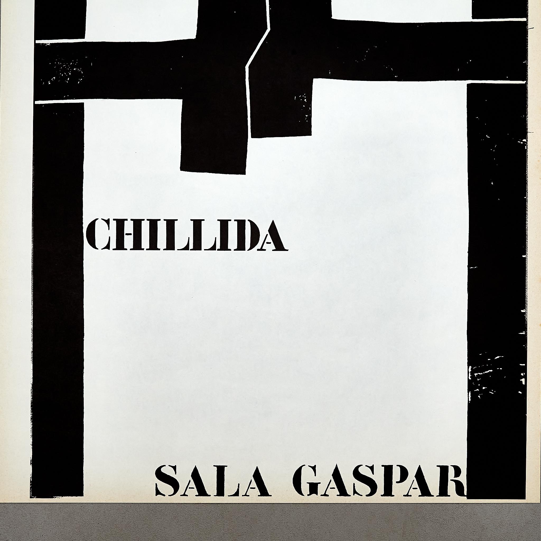 Spanish Timeless Legacy: Eduardo Chillida's Original Historic Poster for Sala Gaspar For Sale