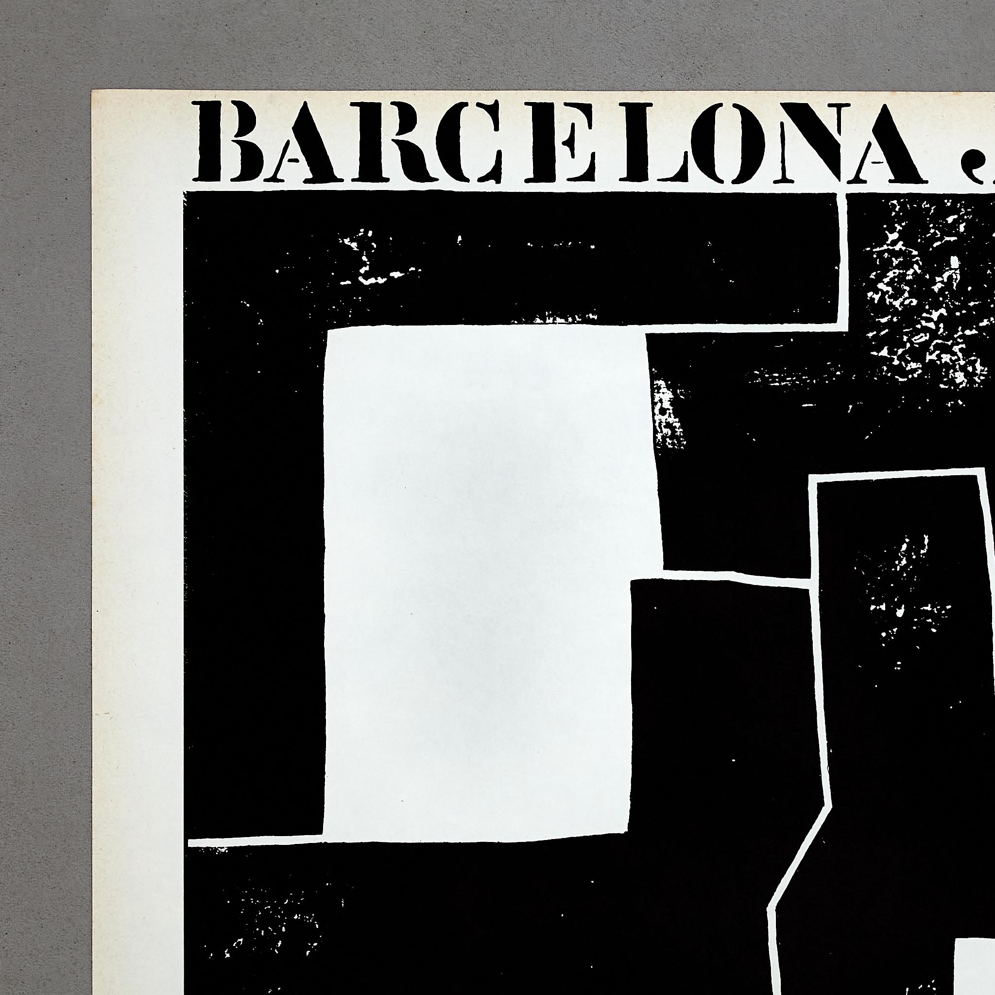 Timeless Legacy: Eduardo Chillida's Original Historic Poster for Sala Gaspar In Good Condition For Sale In Barcelona, Barcelona