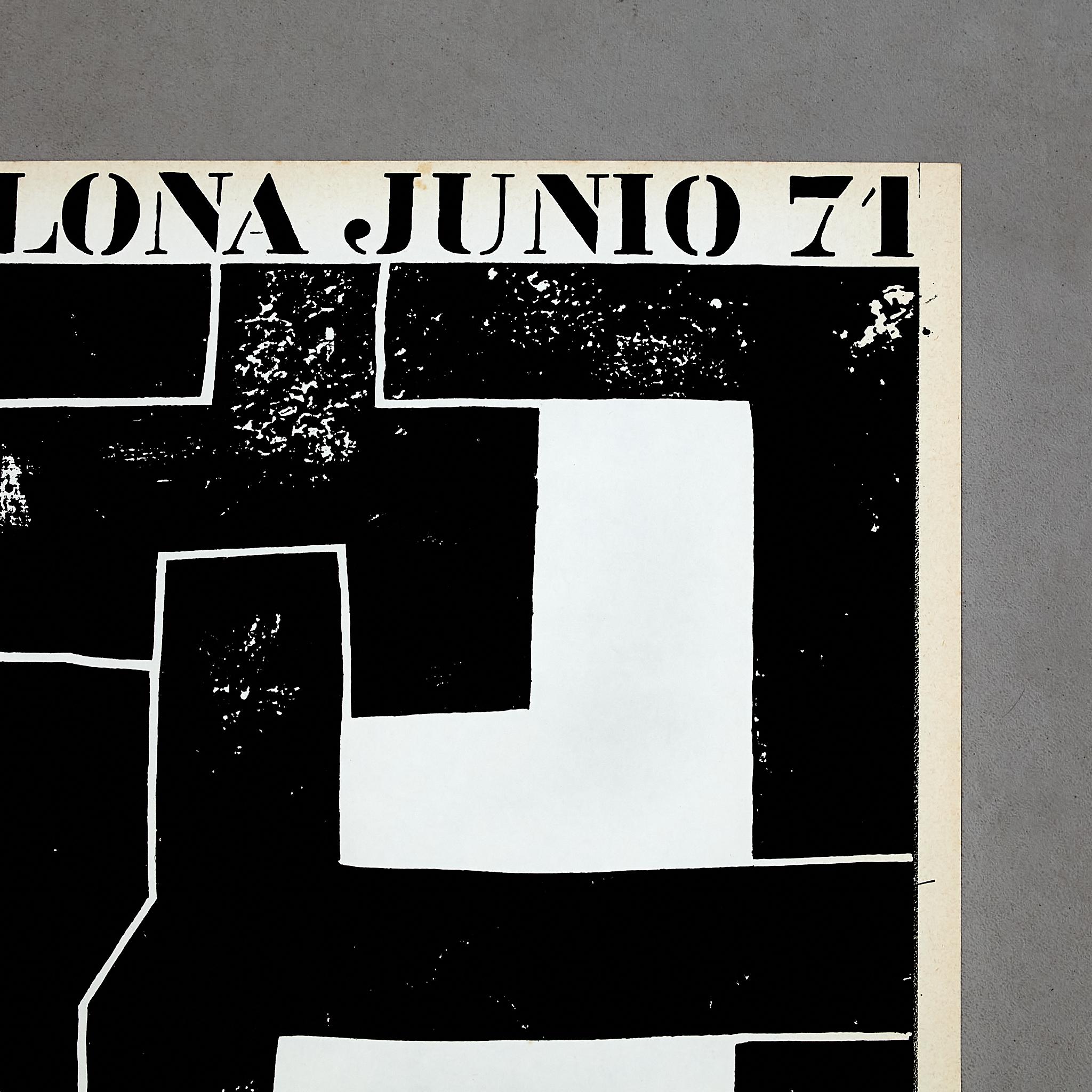 Late 20th Century Timeless Legacy: Eduardo Chillida's Original Historic Poster for Sala Gaspar For Sale
