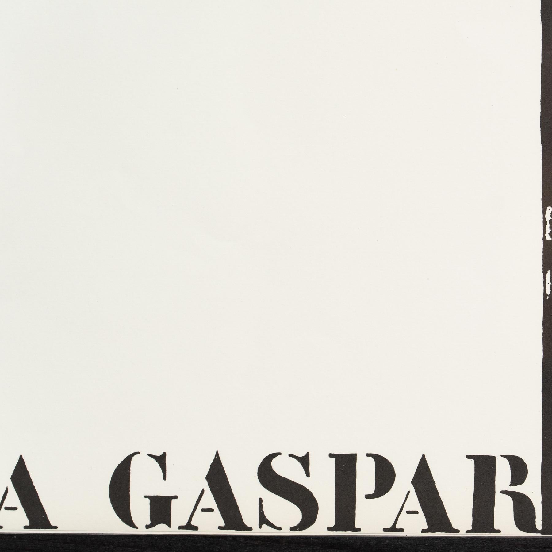 Legado intemporal: El cartel histórico original de Eduardo Chillida para la Sala Gaspar finales del siglo XX en venta