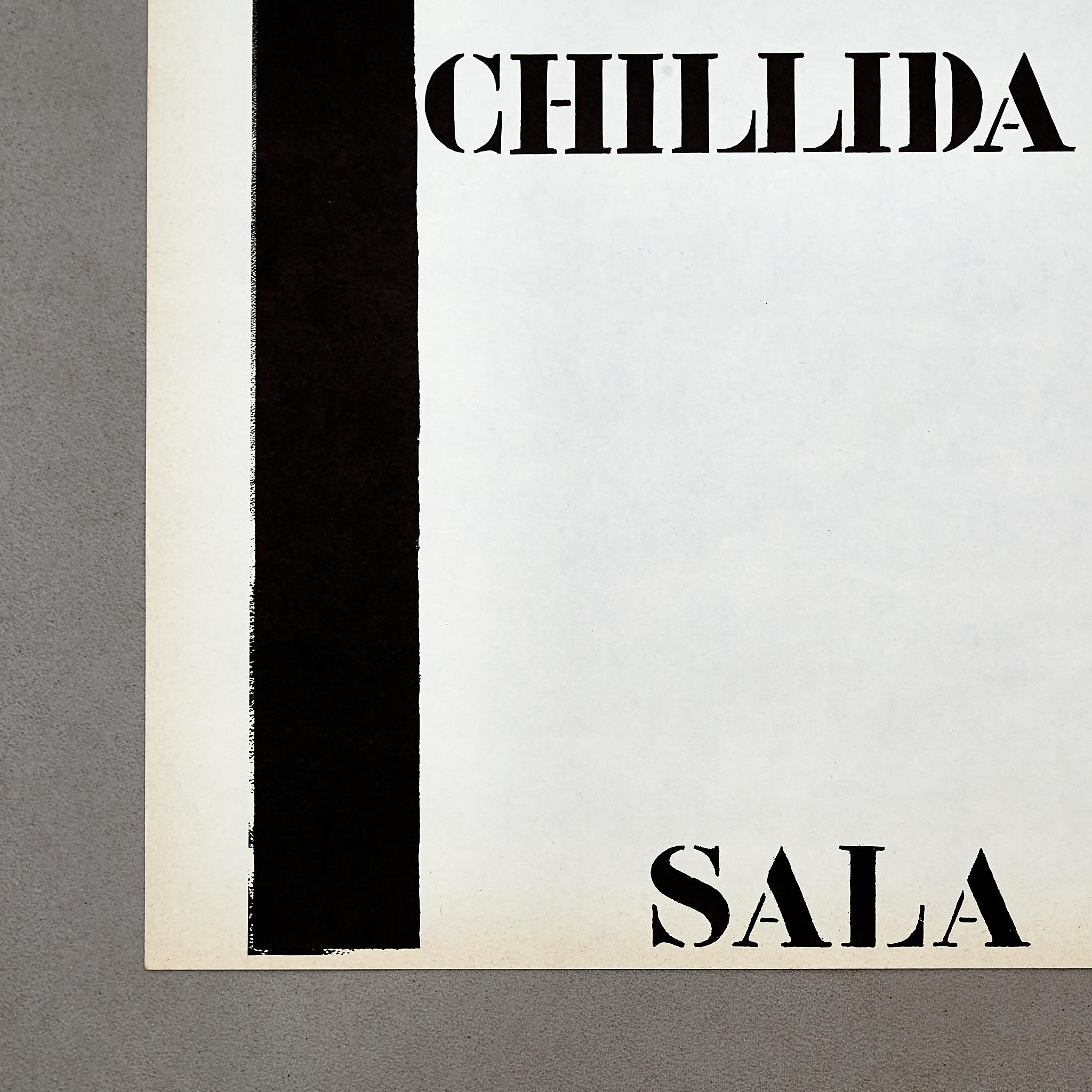 Paper Timeless Legacy: Eduardo Chillida's Original Historic Poster for Sala Gaspar For Sale