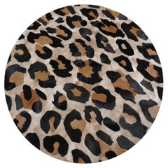 Timeless Leopard Elegance in Caramel Amur Rug Round Medium