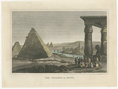Timeless Majesty: The Pyramids of Egypt – A Rare 1828 Engraved Masterpiece