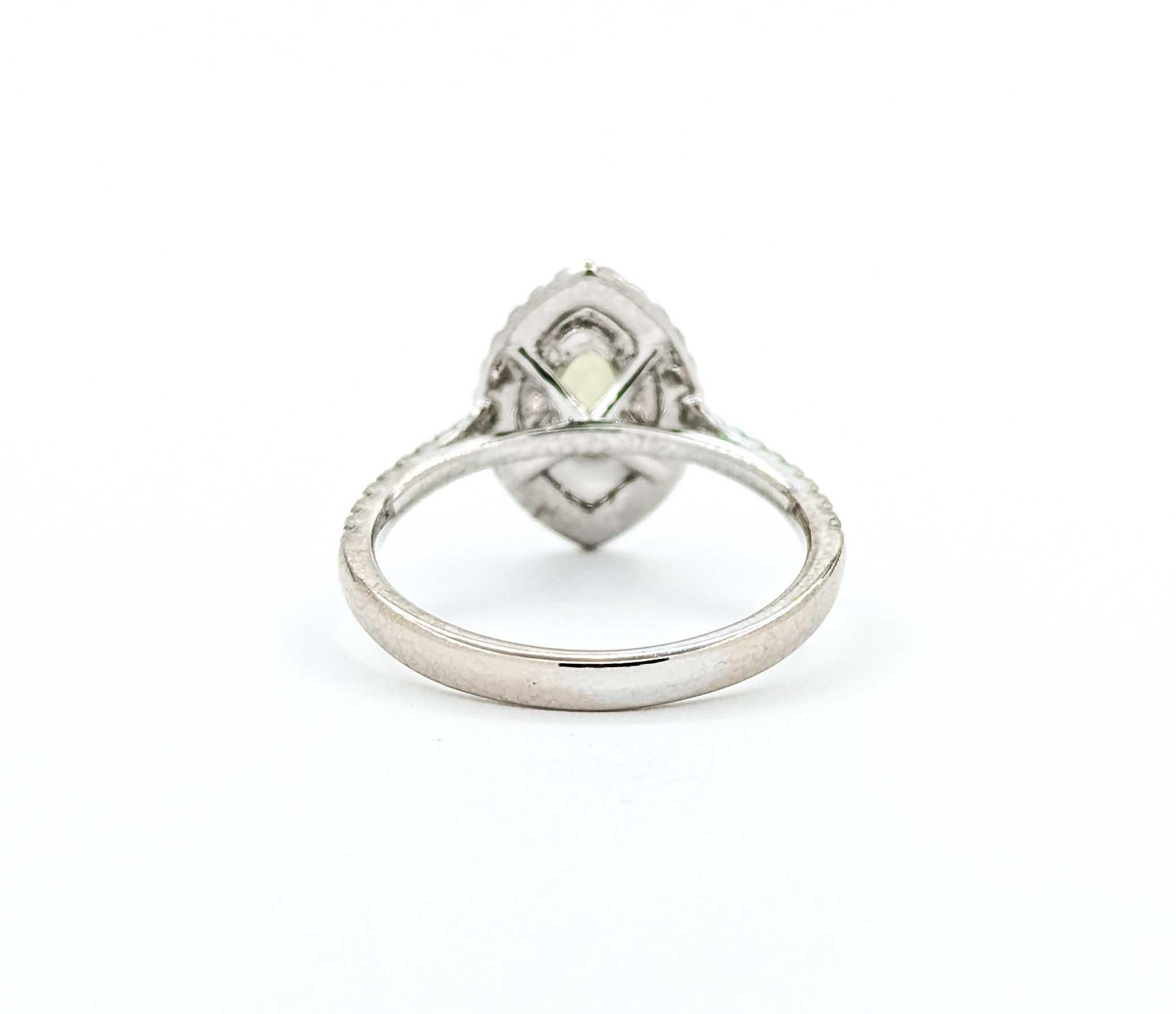 Timeless Marquise Alexandrite and Diamond Ring in 18k White Gold For Sale 4
