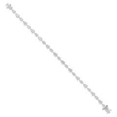 Atemporal Corte Mixto 10.55Ct Diamante Pulsera de Tenis Joyas de Oro Macizo de 18k